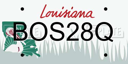 BOS28Q Louisiana License Plate