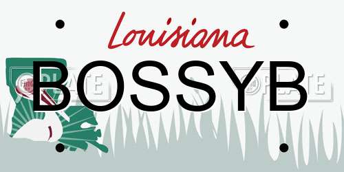 BOSSYB Louisiana License Plate