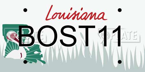 BOST11 Louisiana License Plate