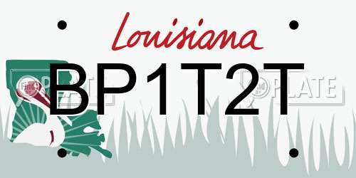 BP1T2T Louisiana License Plate