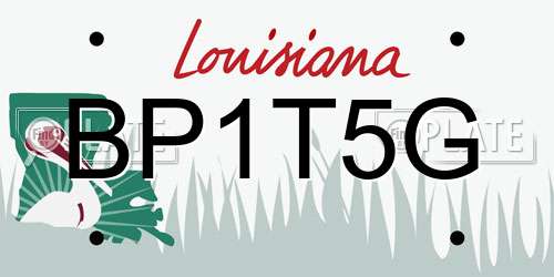 BP1T5G Louisiana License Plate