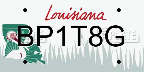 BP1T8G Louisiana License Plate