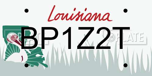 BP1Z2T Louisiana License Plate