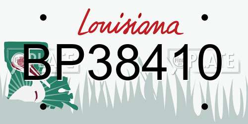 BP38410 Louisiana License Plate