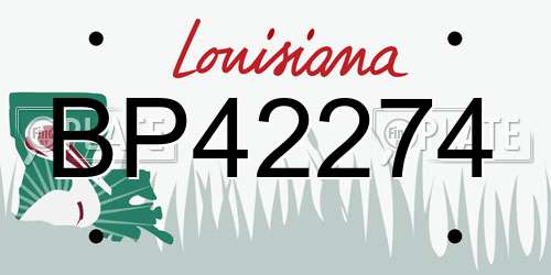 BP42274 Louisiana License Plate