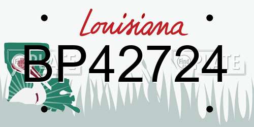 BP42724 Louisiana License Plate