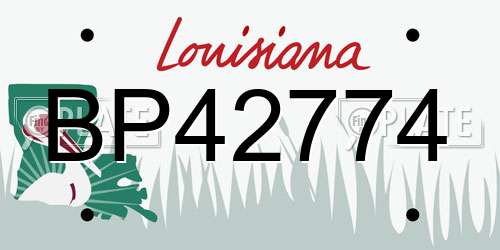 BP42774 Louisiana License Plate