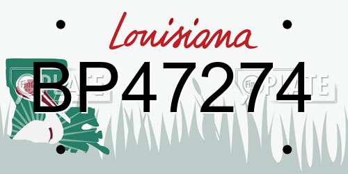 BP47274 Louisiana License Plate