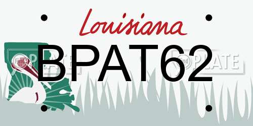 BPAT62 Louisiana License Plate