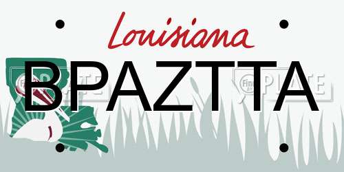 BPAZTTA Louisiana License Plate