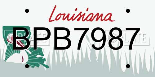 BPB7987 Louisiana License Plate