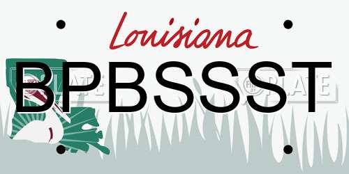 BPBSSST Louisiana License Plate