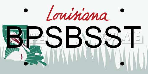 BPSBSST Louisiana License Plate