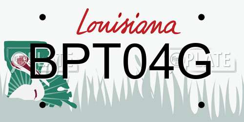 BPT04G Louisiana License Plate