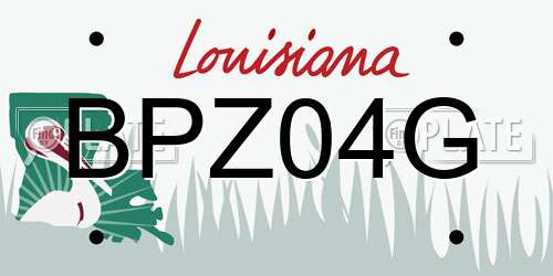 BPZ04G Louisiana License Plate