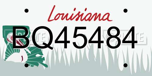 BQ45484 Louisiana License Plate