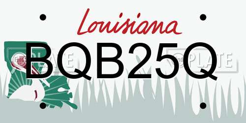 BQB25Q Louisiana License Plate
