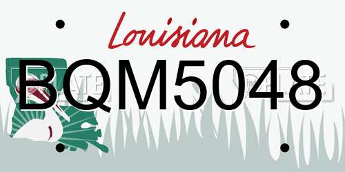 BQM5048 Louisiana License Plate