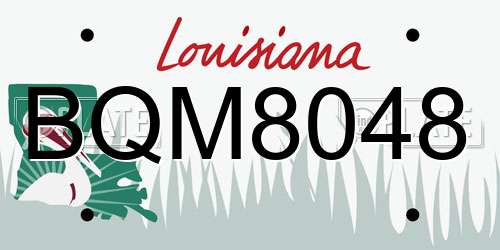 BQM8048 Louisiana License Plate