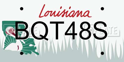 BQT48S Louisiana License Plate
