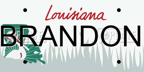 BRANDON Louisiana License Plate