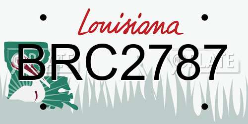 BRC2787 Louisiana License Plate