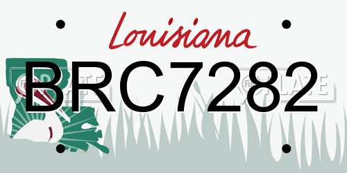 BRC7282 Louisiana License Plate