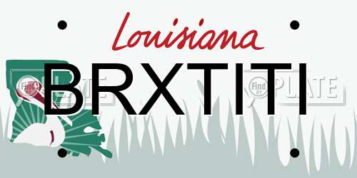 BRXTITI Louisiana License Plate