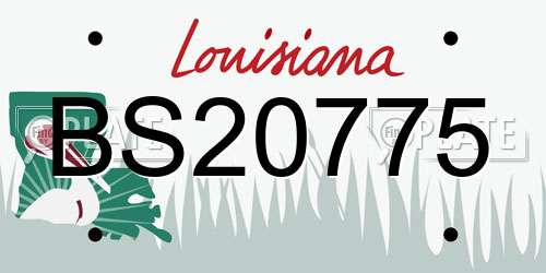 BS20775 Louisiana License Plate