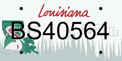 BS40564 Louisiana License Plate