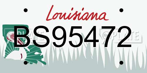 BS95472 Louisiana License Plate