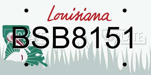 BSB8151 Louisiana License Plate