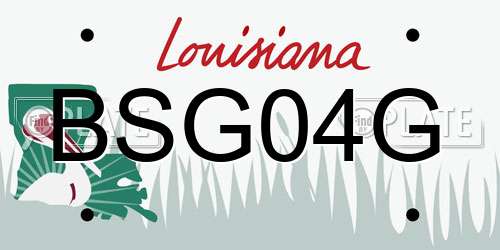 BSG04G Louisiana License Plate