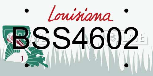 BSS4602 Louisiana License Plate