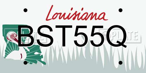 BST55Q Louisiana License Plate