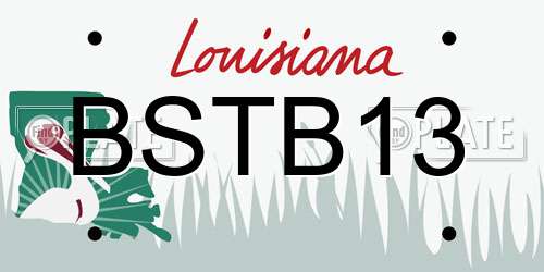 BSTB13 Louisiana License Plate