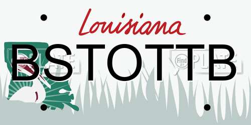 BSTOTTB Louisiana License Plate