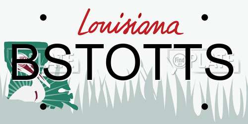 BSTOTTS Louisiana License Plate