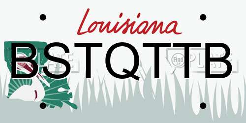 BSTQTTB Louisiana License Plate
