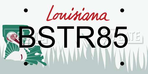 BSTR85 Louisiana License Plate