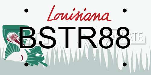 BSTR88 Louisiana License Plate