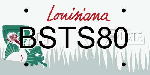 BSTS80 Louisiana License Plate