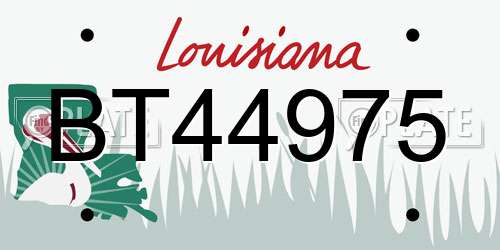 BT44975 Louisiana License Plate