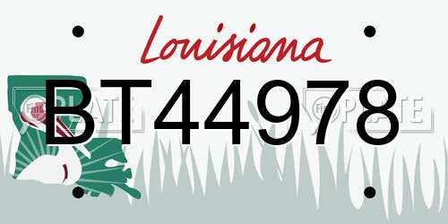 BT44978 Louisiana License Plate