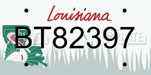 BT82397 Louisiana License Plate