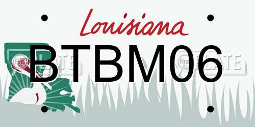 BTBM06 Louisiana License Plate