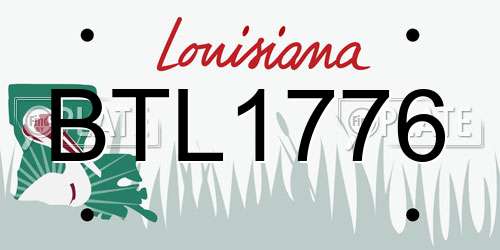 BTL1776 Louisiana License Plate