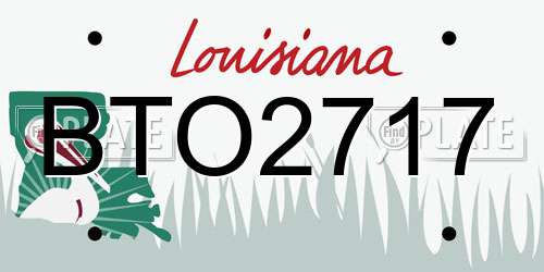 BTO2717 Louisiana License Plate