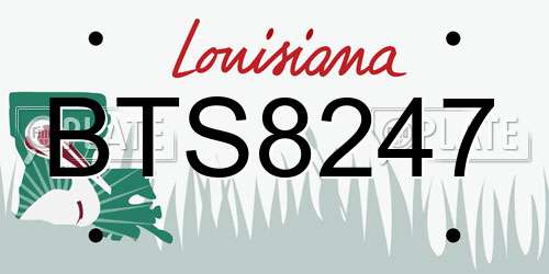 BTS8247 Louisiana License Plate