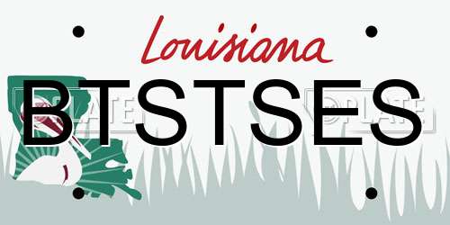 BTSTSES Louisiana License Plate